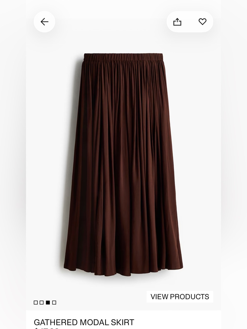 H&M Gathered Maxi Skirt